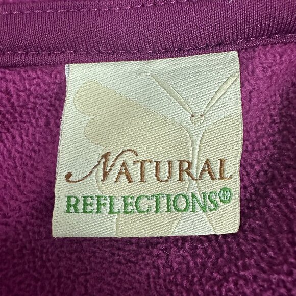 Natural Reflections Women's XL Burgundy Polyester Hooded Jacket - Picture 2 of 6